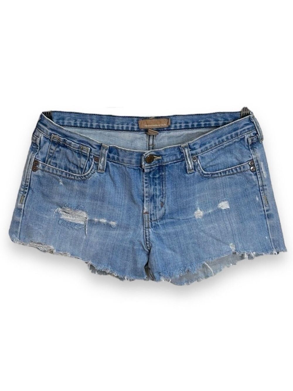 Abercrombie & Fitch Jean Shorts Size 6R 100% Cotton Light/Medium Wash (Fit Sz 4)